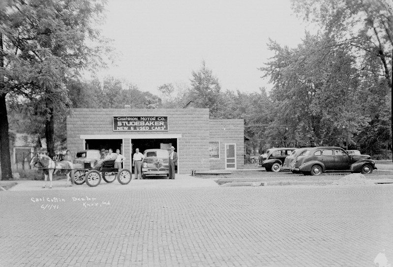 Studebaker dealer Washington & Pearl Starke County Historical Photos